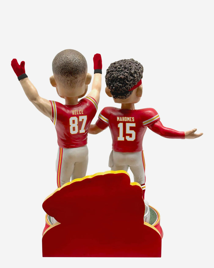 Patrick Mahomes & Travis Kelce Kansas City Chiefs 3x Super Bowl LVIII Champions Dual Bobblehead FOCO - FOCO.com