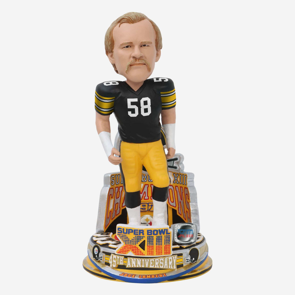 Jack Lambert Pittsburgh Steelers Super Bowl XIII Champions 45th Anniversary Bobblehead FOCO - FOCO.com