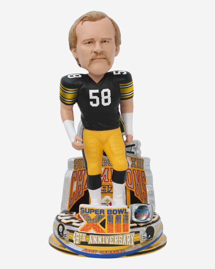 Jack Lambert Pittsburgh Steelers Super Bowl XIII Champions 45th Anniversary Bobblehead FOCO - FOCO.com