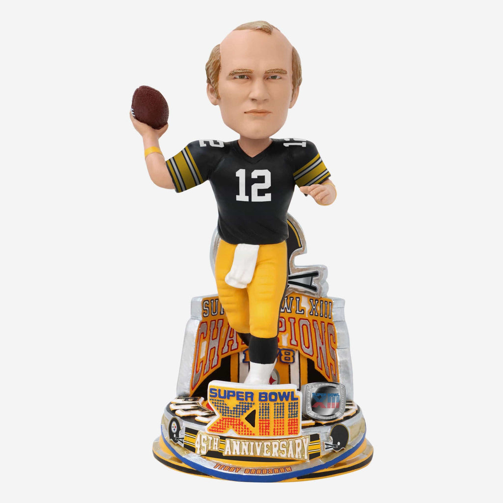 Terry Bradshaw Pittsburgh Steelers Super Bowl XIII Champions 45th Anniversary Bobblehead FOCO - FOCO.com