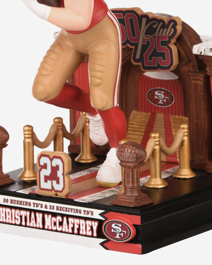Christian McCaffrey San Francisco 49ers 50/25 Touchdown Club Bobblehead FOCO - FOCO.com