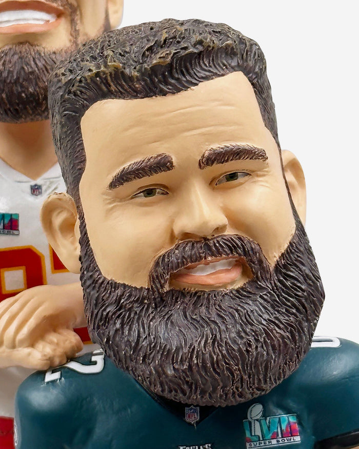 Travis Kelce & Jason Kelce Kansas City Chiefs & Philadelphia Eagles Dual Bobblehead FOCO - FOCO.com