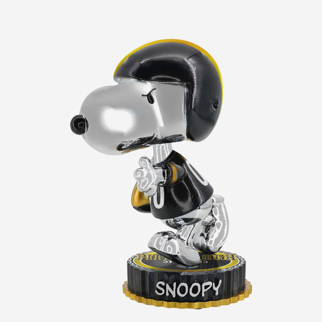 Pittsburgh Steelers Snoopy Peanuts Electroplated Medium Bighead Bobblehead FOCO - FOCO.com