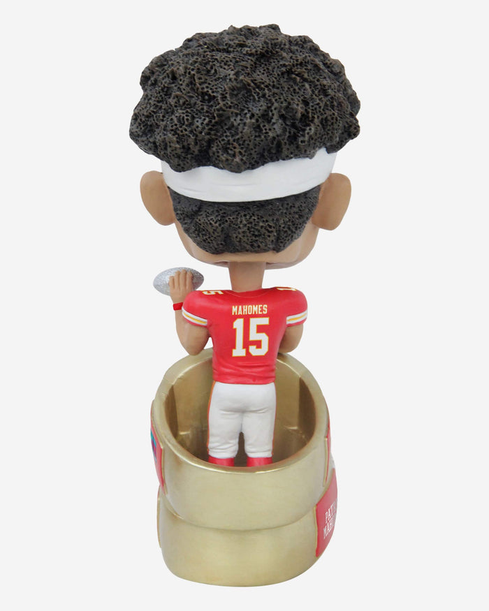 Patrick Mahomes Kansas City Chiefs Super Bowl LVIII Champions Double Base Ring Bighead Bobblehead FOCO - FOCO.com