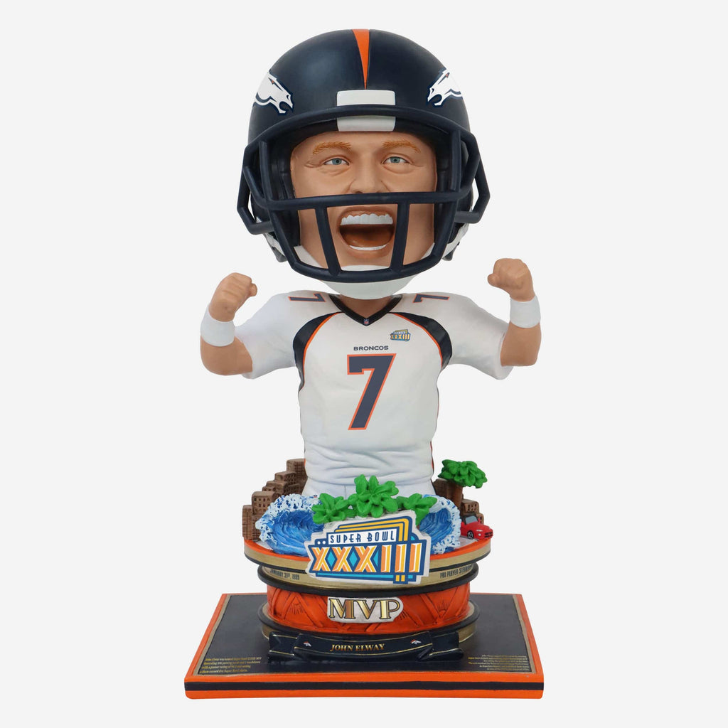 John Elway Denver Broncos Super Bowl XXXIII MVP Bust Bighead Bobblehead FOCO - FOCO.com