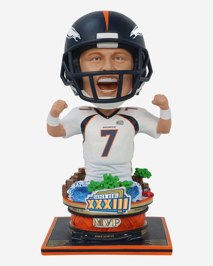 John Elway Denver Broncos Super Bowl XXXIII MVP Bust Bighead Bobblehead FOCO - FOCO.com