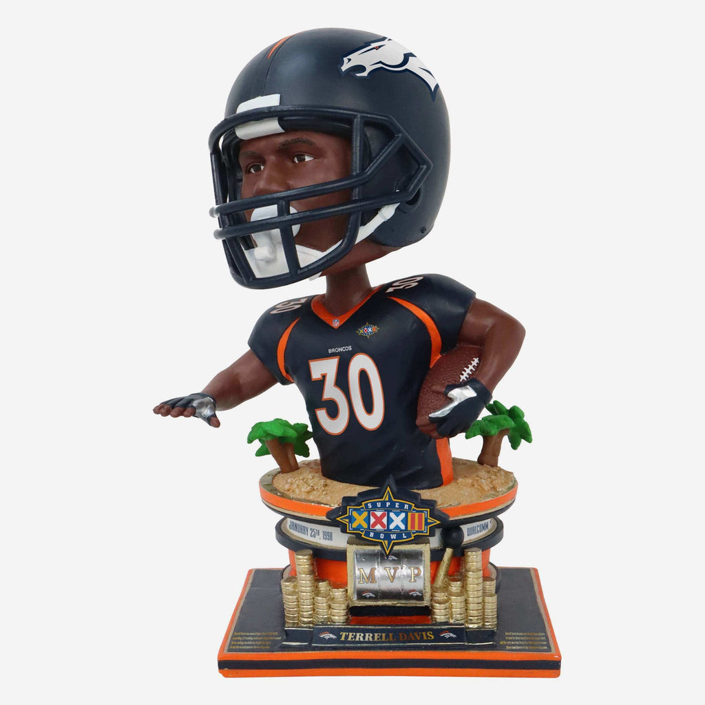 Terrell Davis Denver Broncos Super Bowl XXXII MVP Bust Bighead Bobblehead FOCO - FOCO.com