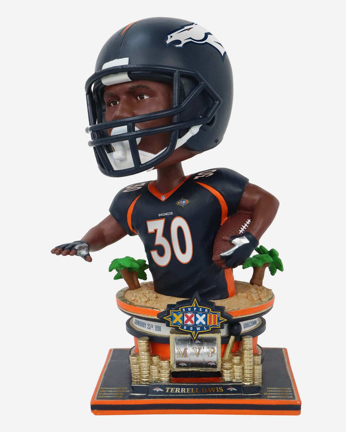 Terrell Davis Denver Broncos Super Bowl XXXII MVP Bust Bighead Bobblehead FOCO - FOCO.com