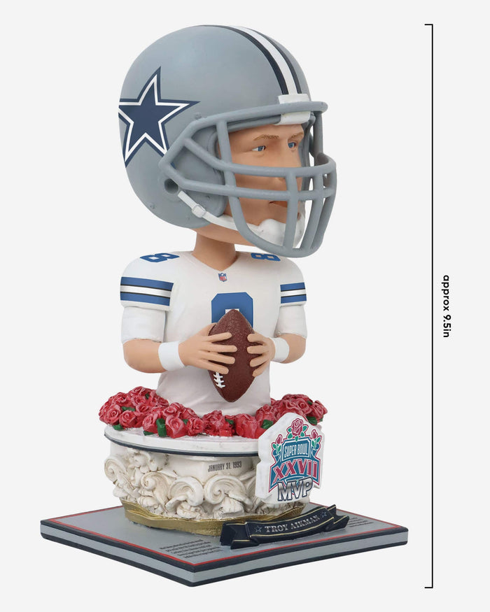 Troy Aikman Dallas Cowboys Super Bowl XXVII MVP Bust Bighead Bobblehead FOCO - FOCO.com