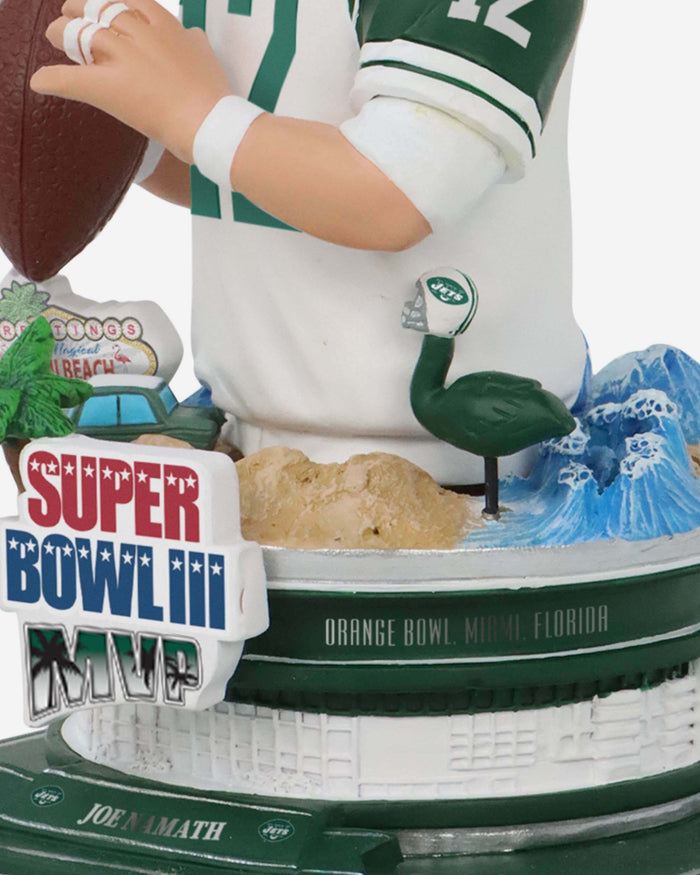 Joe Namath New York Jets Super Bowl III MVP Bust Bighead Bobblehead FOCO - FOCO.com