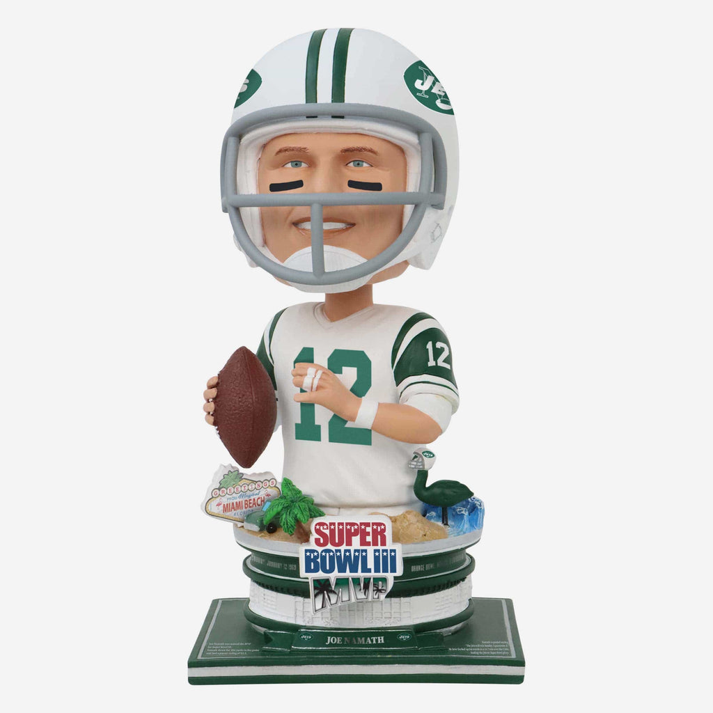 Joe Namath New York Jets Super Bowl III MVP Bust Bighead Bobblehead FOCO - FOCO.com