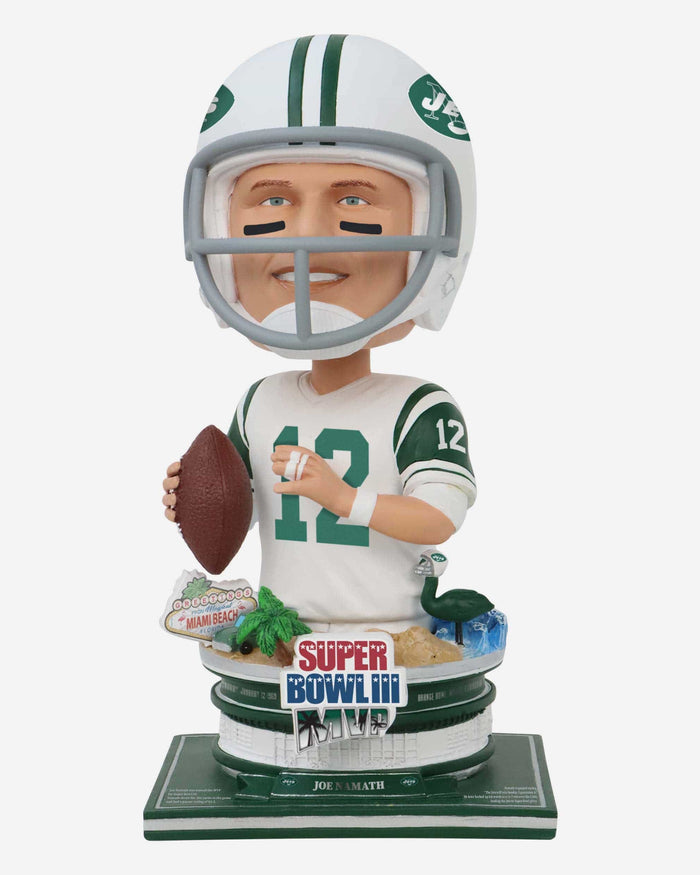 Joe Namath New York Jets Super Bowl III MVP Bust Bighead Bobblehead FOCO - FOCO.com