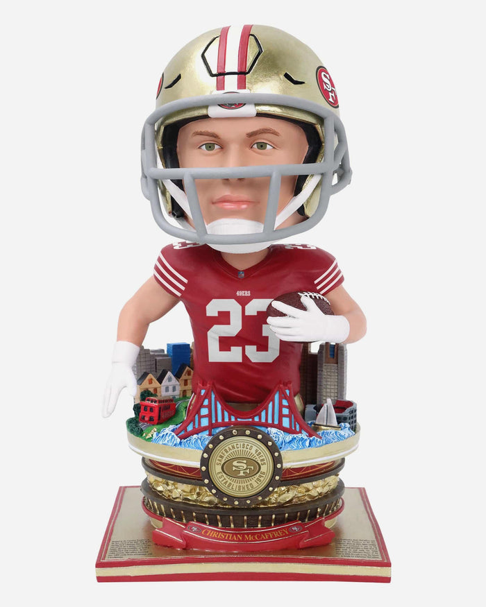 Christian McCaffrey San Francisco 49ers Bust Bighead Bobblehead FOCO - FOCO.com