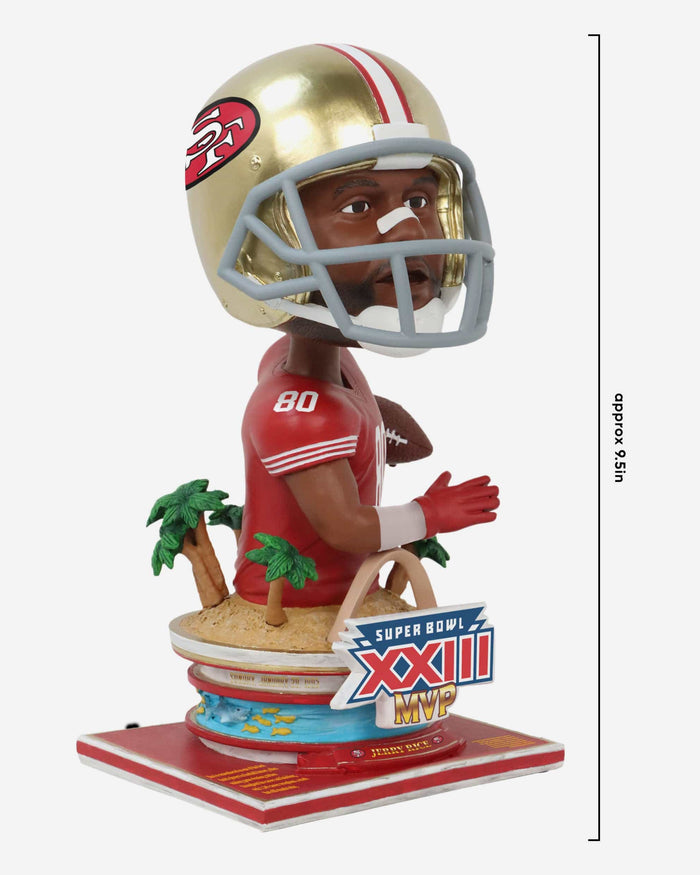 Jerry Rice San Francisco 49ers Super Bowl XXIII MVP Bust Bighead Bobblehead FOCO - FOCO.com