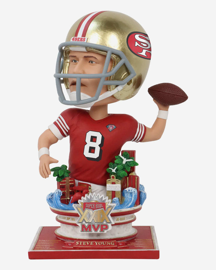 Steve Young San Francisco 49ers Super Bowl XXIX MVP Bust Bighead Bobblehead FOCO - FOCO.com