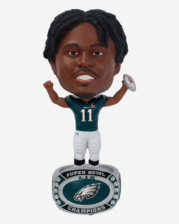 AJ Brown Philadelphia Eagles Super Bowl LIX Champions Ring Base Bighead Bobblehead FOCO - FOCO.com