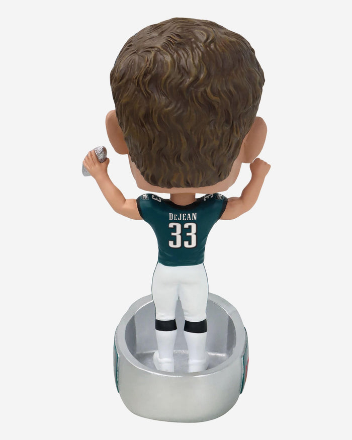 Cooper DeJean Philadelphia Eagles Super Bowl LIX Champions Ring Base Bighead Bobblehead FOCO - FOCO.com