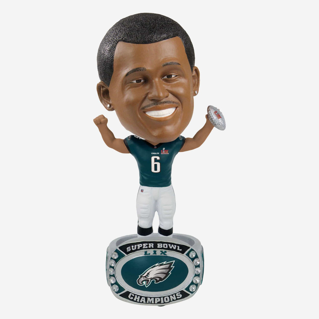 DeVonta Smith Philadelphia Eagles Super Bowl LIX Champions Ring Base Bighead Bobblehead FOCO - FOCO.com