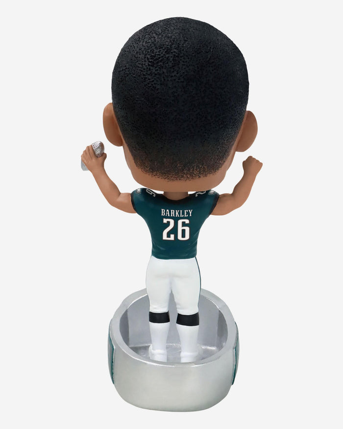 Saquon Barkley Philadelphia Eagles Super Bowl LIX Champions Ring Base Bighead Bobblehead FOCO - FOCO.com