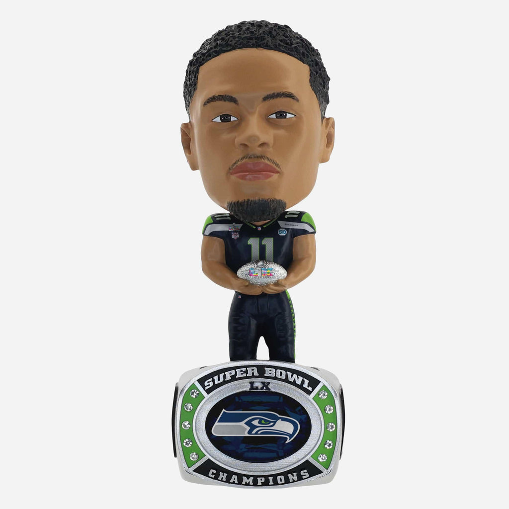 Jaxon Smith-Njigba Seattle Seahawks Super Bowl LX Champions Ring Base Bighead Bobblehead FOCO - FOCO.com
