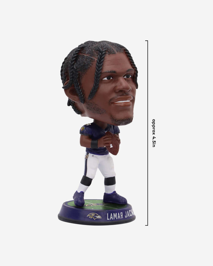 Lamar Jackson Baltimore Ravens Field Stripe Mini Bighead Bobblehead FOCO - FOCO.com