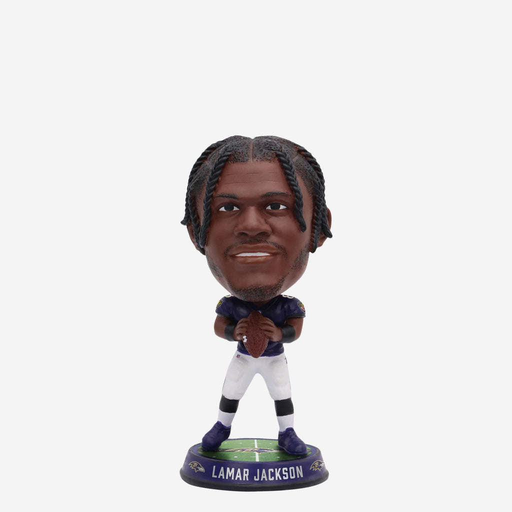 Lamar Jackson Baltimore Ravens Field Stripe Mini Bighead Bobblehead FOCO - FOCO.com