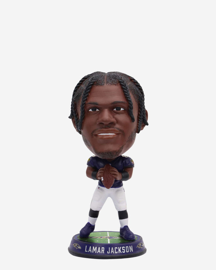 Lamar Jackson Baltimore Ravens Field Stripe Mini Bighead Bobblehead FOCO - FOCO.com