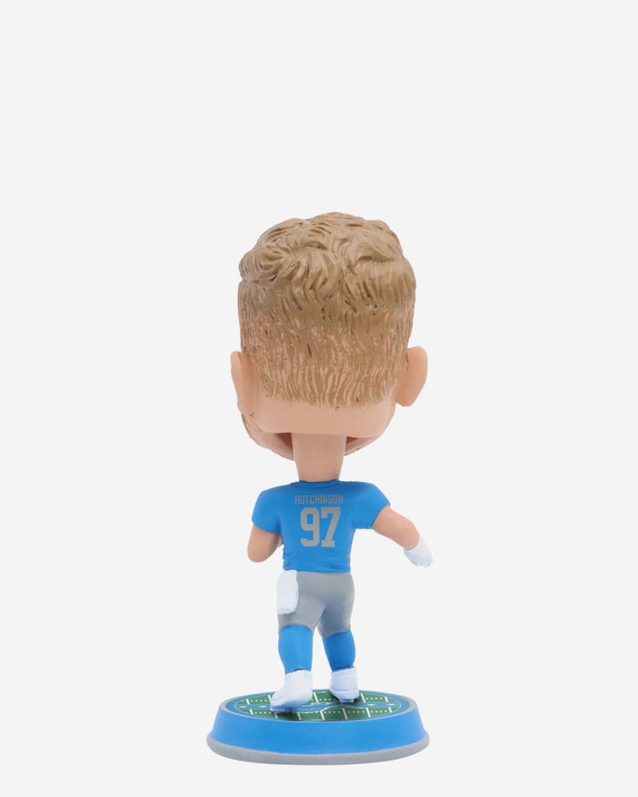 Aidan Hutchinson Detroit Lions Retro Uniform Field Stripe Mini Bighead Bobblehead FOCO - FOCO.com