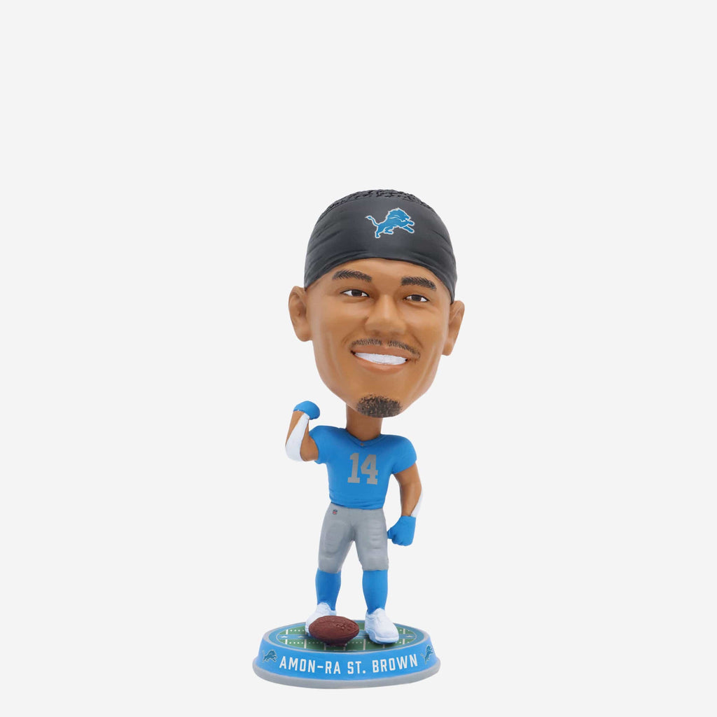 Amon-Ra St Brown Detroit Lions Retro Uniform Field Stripe Mini Bighead Bobblehead FOCO - FOCO.com
