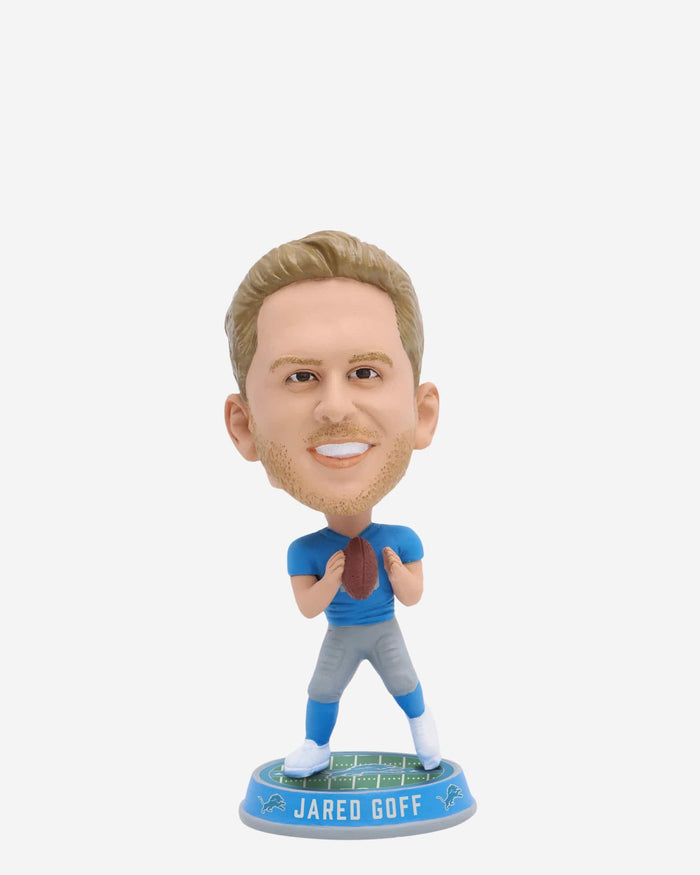 Jared Goff Detroit Lions Retro Uniform Field Stripe Mini Bighead Bobblehead FOCO - FOCO.com