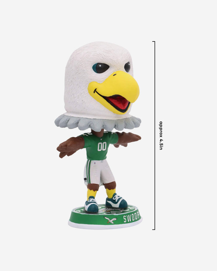 Swoop Philadelphia Eagles Kelly Green Uniform Field Stripe Mascot Mini Bighead Bobblehead FOCO - FOCO.com