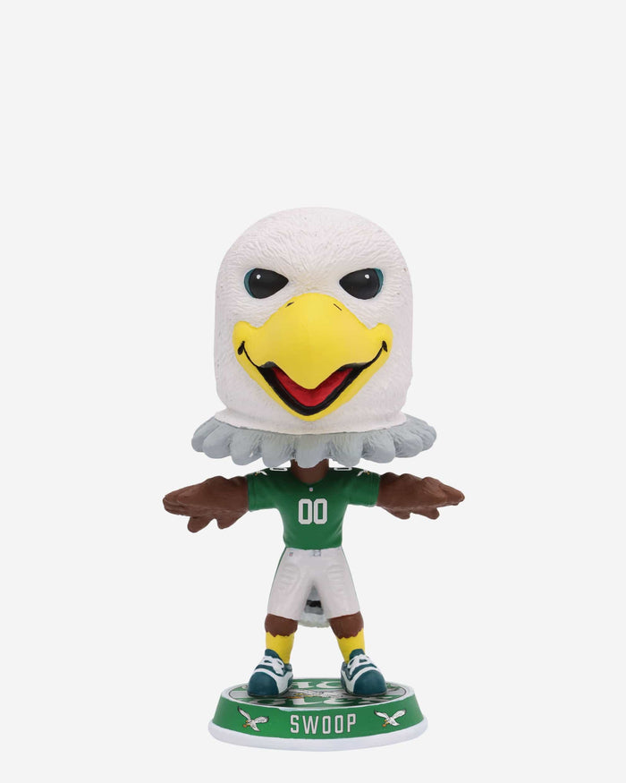 Swoop Philadelphia Eagles Kelly Green Uniform Field Stripe Mascot Mini Bighead Bobblehead FOCO - FOCO.com