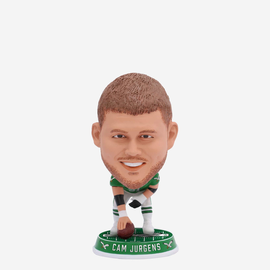 Cam Jurgens Philadelphia Eagles Kelly Green Uniform Field Stripe Mini Bighead Bobblehead FOCO - FOCO.com
