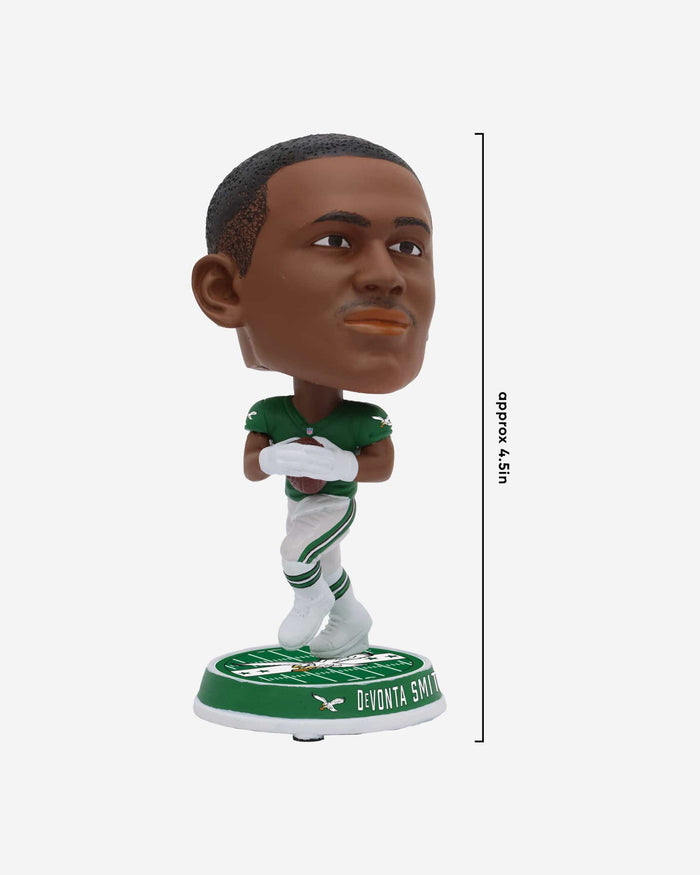 DeVonta Smith Philadelphia Eagles Kelly Green Uniform Field Stripe Mini Bighead Bobblehead FOCO - FOCO.com