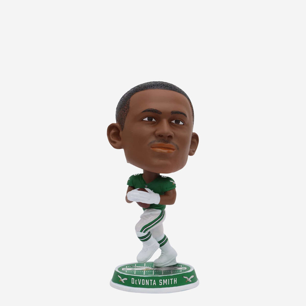 DeVonta Smith Philadelphia Eagles Kelly Green Uniform Field Stripe Mini Bighead Bobblehead FOCO - FOCO.com
