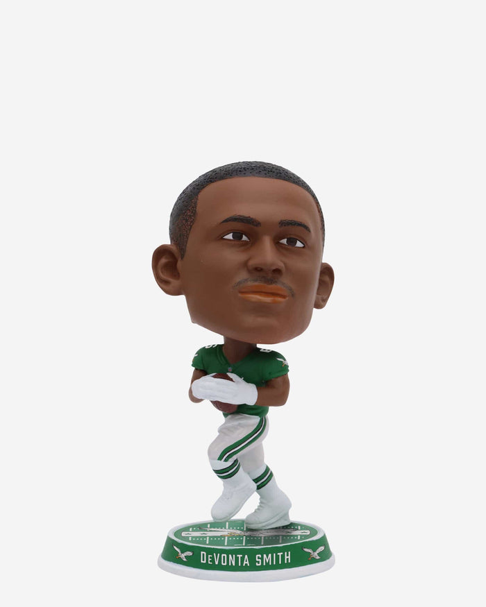 DeVonta Smith Philadelphia Eagles Kelly Green Uniform Field Stripe Mini Bighead Bobblehead FOCO - FOCO.com