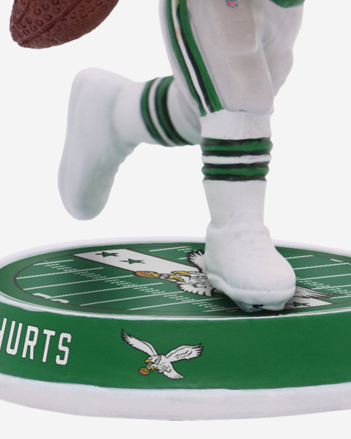 Jalen Hurts Philadelphia Eagles Kelly Green Uniform Field Stripe Mini Bighead Bobblehead FOCO - FOCO.com