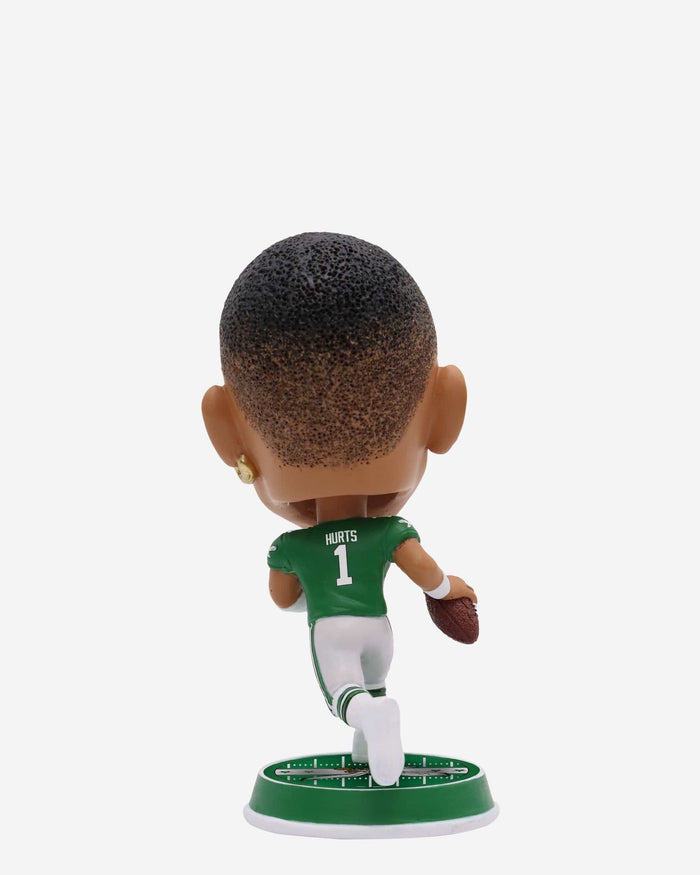 Jalen Hurts Philadelphia Eagles Kelly Green Uniform Field Stripe Mini Bighead Bobblehead FOCO - FOCO.com