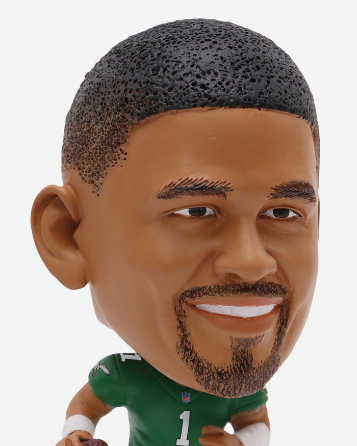 Jalen Hurts Philadelphia Eagles Kelly Green Uniform Field Stripe Mini Bighead Bobblehead FOCO - FOCO.com