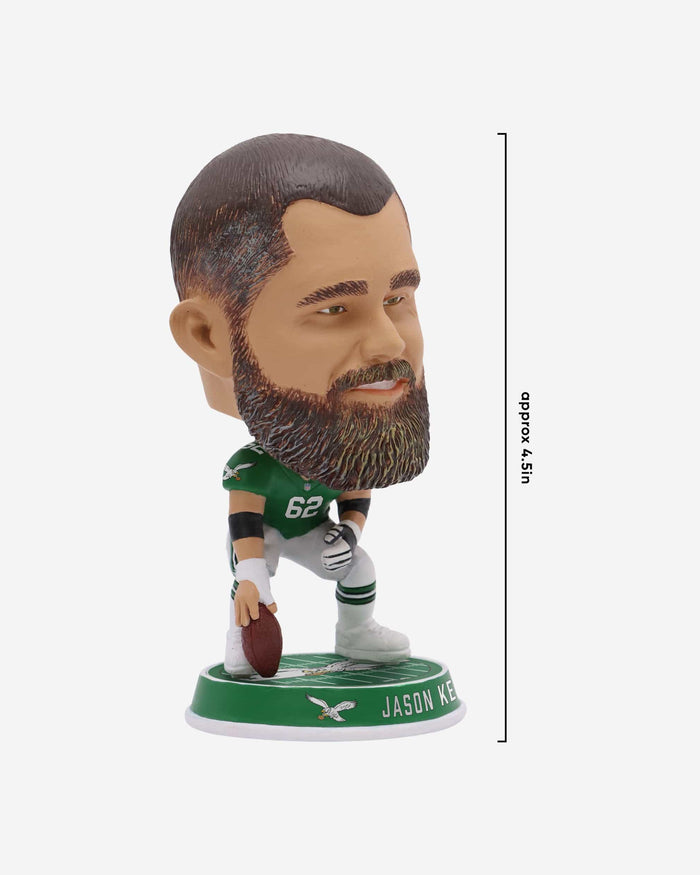 Jason Kelce Philadelphia Eagles Kelly Green Uniform Field Stripe Mini Bighead Bobblehead FOCO - FOCO.com