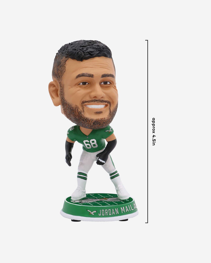 Jordan Mailata Philadelphia Eagles Kelly Green Uniform Field Stripe Mini Bighead Bobblehead FOCO - FOCO.com