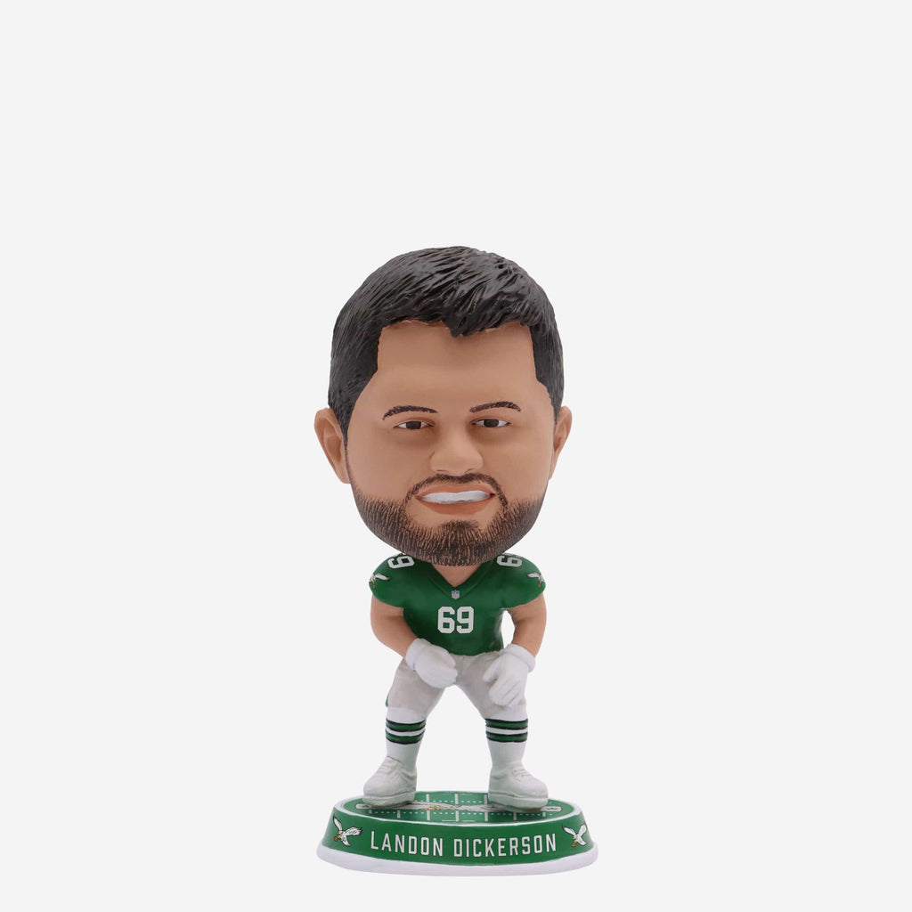 Landon Dickerson Philadelphia Eagles Kelly Green Uniform Field Stripe Mini Bighead Bobblehead FOCO - FOCO.com