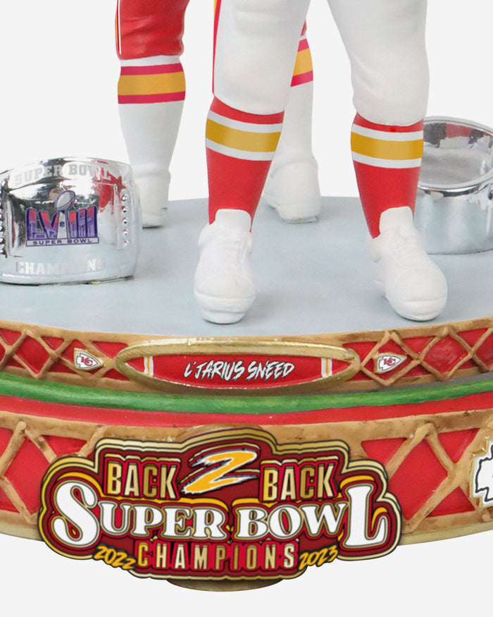 L'Jarius Sneed & Chris Jones Kansas City Chiefs Super Bowl LVIII Champions Dual Spinner Bobblehead FOCO - FOCO.com