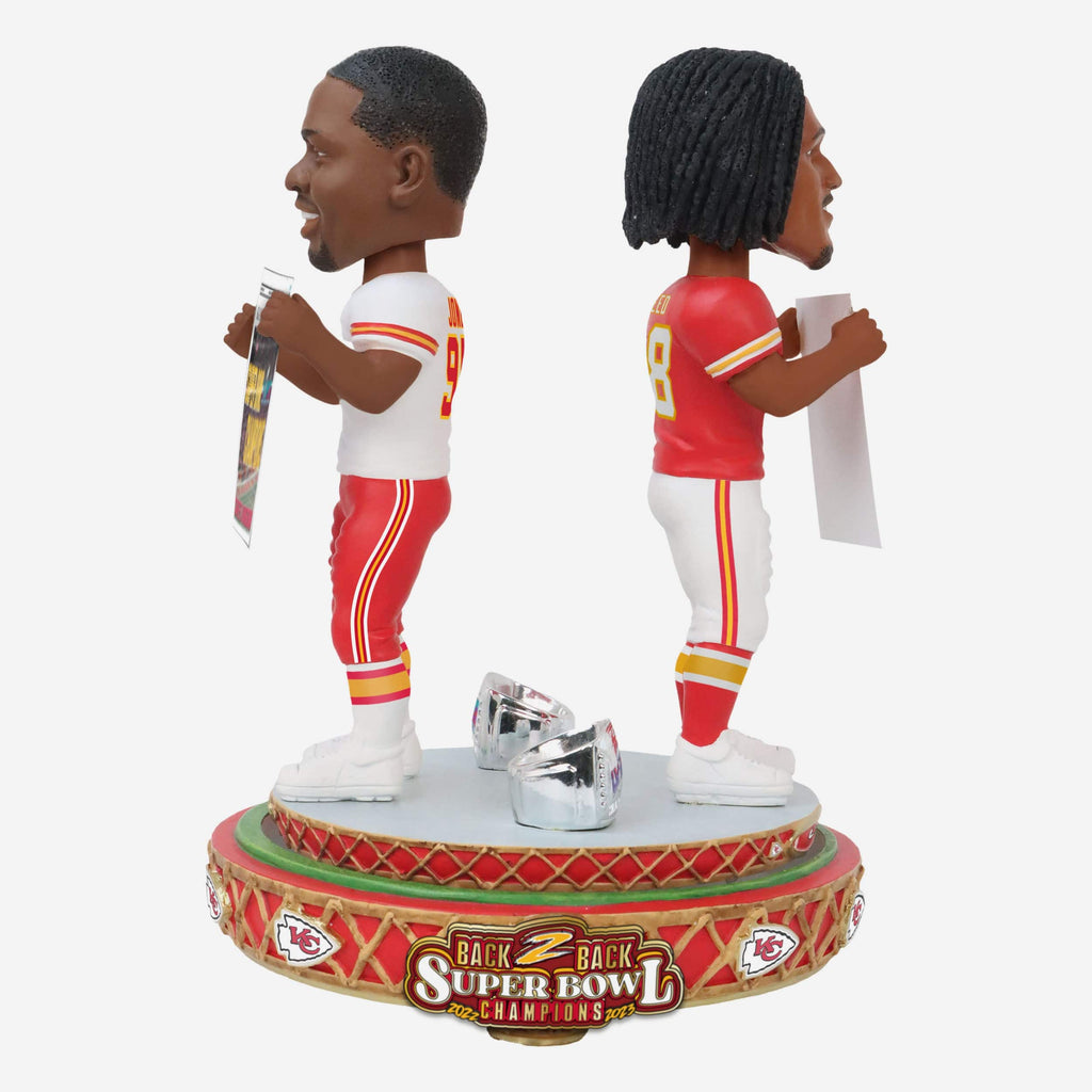 L'Jarius Sneed & Chris Jones Kansas City Chiefs Super Bowl LVIII Champions Dual Spinner Bobblehead FOCO - FOCO.com