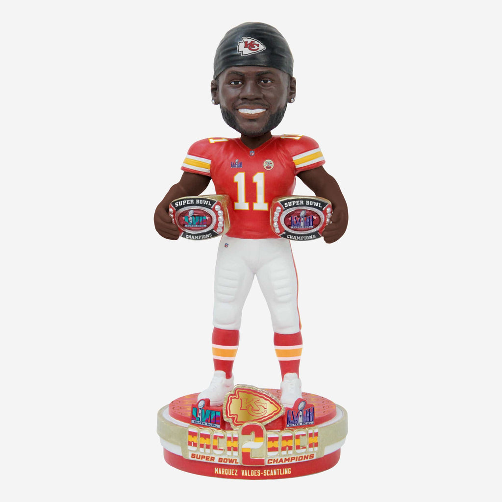 Marquez Valdes-Scantling Kansas City Chiefs Super Bowl LVIII Champions Bobblehead FOCO - FOCO.com