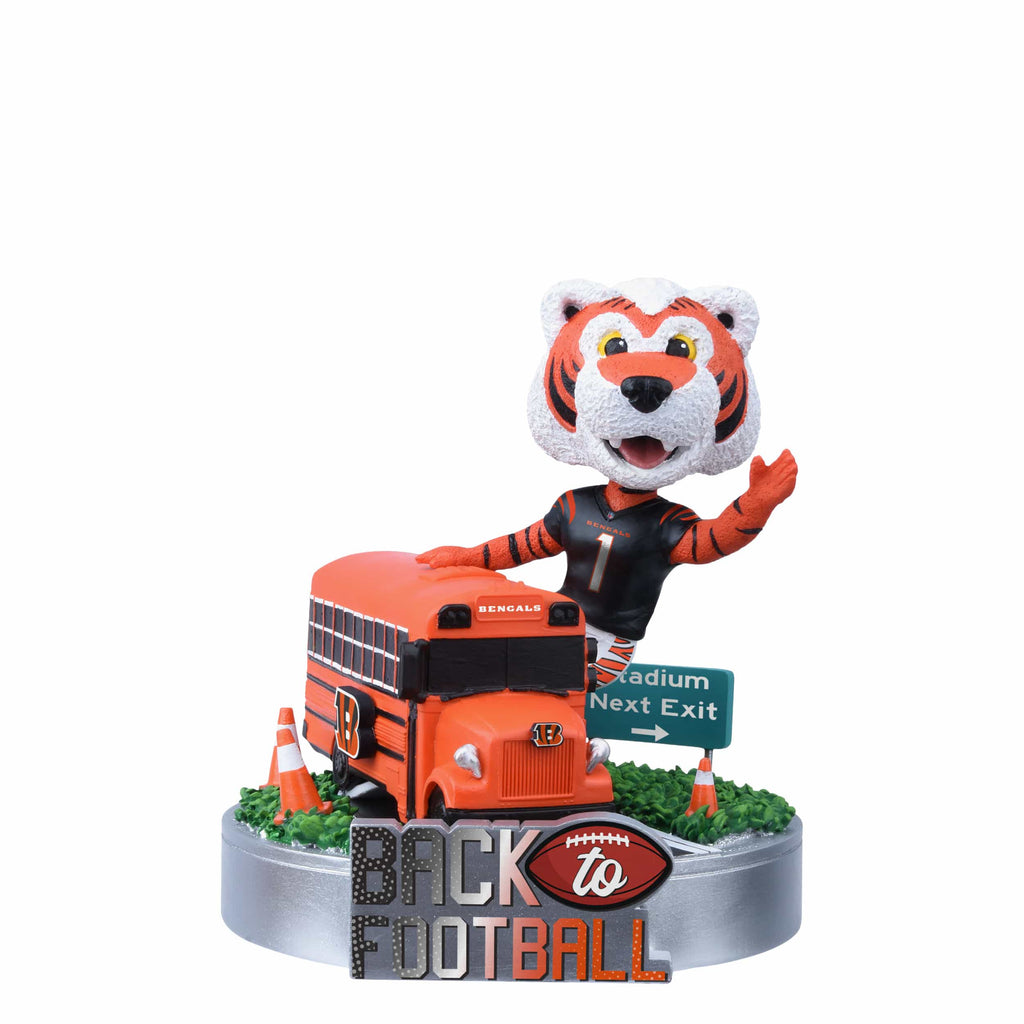 Who Dey Cincinnati Bengals Back to Football Bus Mascot Mini Bobblehead