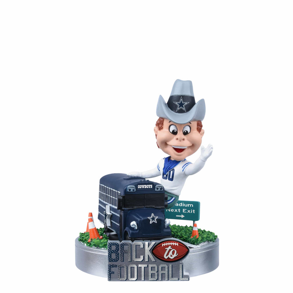 Rowdy Dallas Cowboys Back to Football Bus Mascot Mini Bobblehead