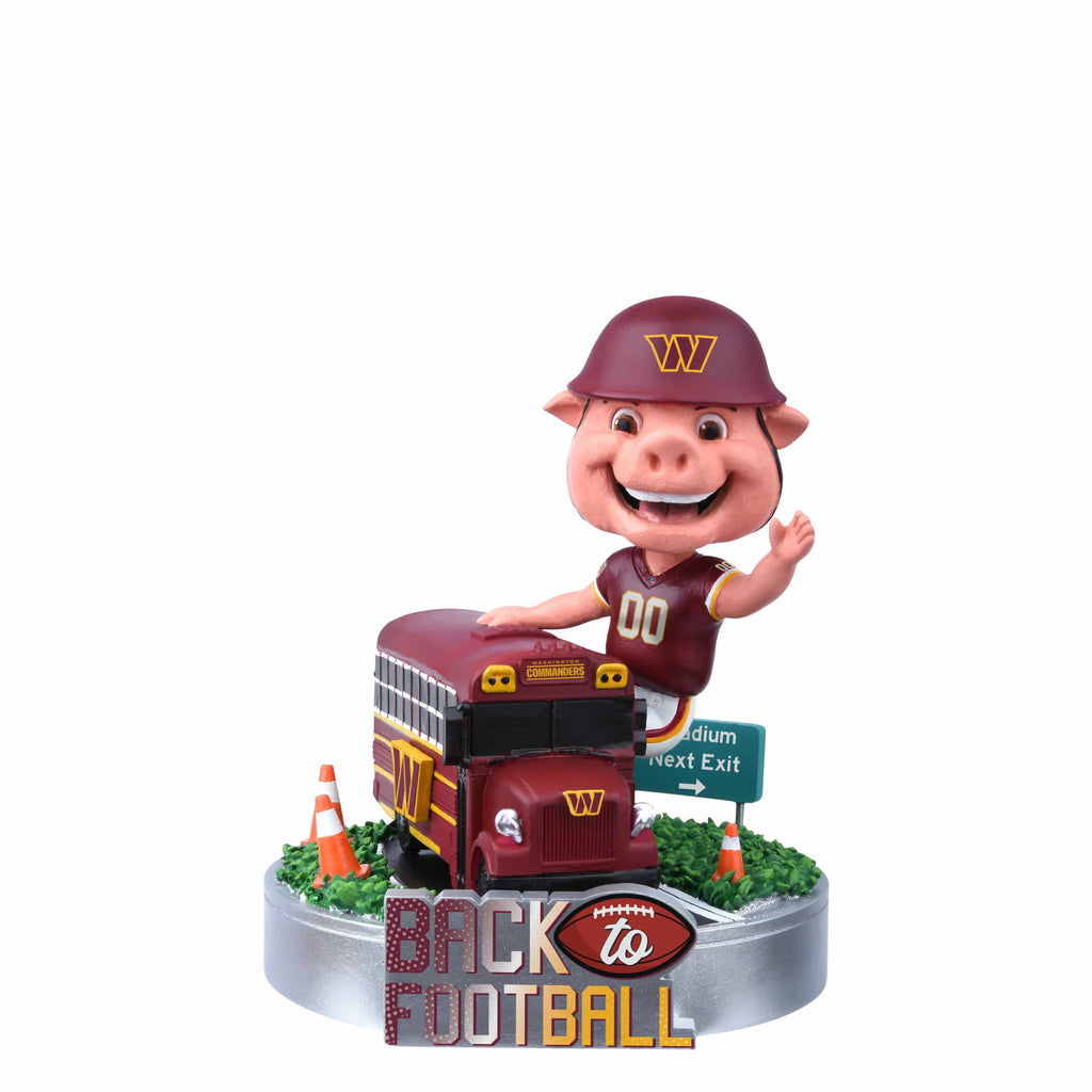 Major Tuddy Washington Commanders Back to Football Bus Mascot Mini Bobblehead