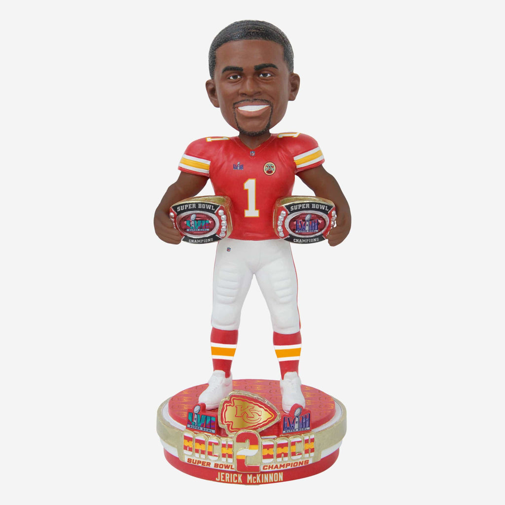 Jerick McKinnon Kansas City Chiefs Super Bowl LVIII Champions Bobblehead FOCO - FOCO.com