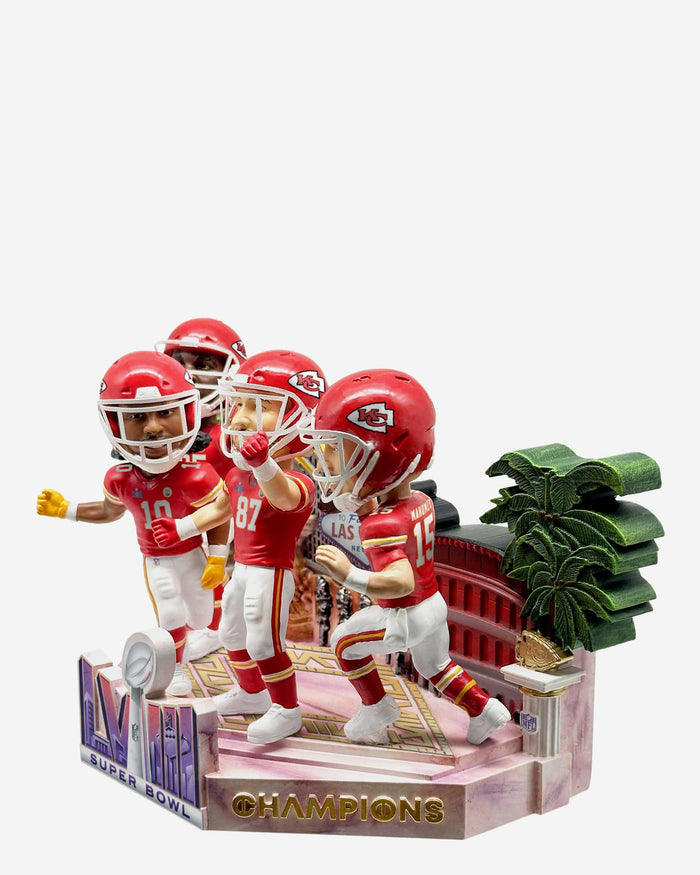 Kansas City Chiefs Super Bowl LVIII Champions Mini Bobblehead Scene FOCO - FOCO.com